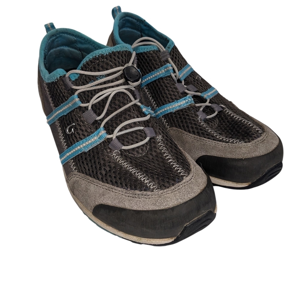 OluKai Women's Sneakers - Grey and Blue  Casual Wear Comfort Size 9.5